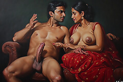 Wife pays rent by sucking her owner's dick and his son's dick and swallows their cum