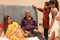 Old Father in law and role of son hardcore sex with her role of daughter Tejaswini bhabhi thresome and foursome group-sex video