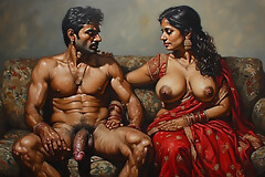 Stepmom and son's friends gangbang with hot milf