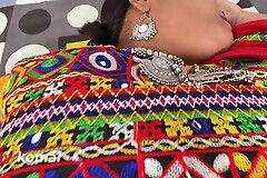 Komal was coming home after playing Garbha, followed by a fan entering the house and pressing her