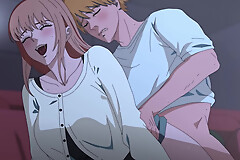 Movie With Makima: Sex Time At Cinema ( Roundish )