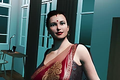 Desi Indian Stepmom having Sex with Her Stepson's Friend in the Bedroom