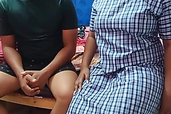 18+ Indian schoolgirl caught stepbrother jerking off with her nude photo in bathroom